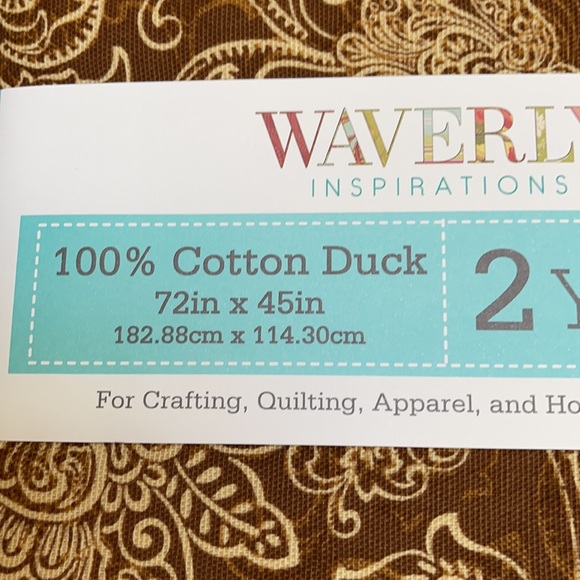 Waverly cotton fabric paisley floral print - Picture 3 of 5